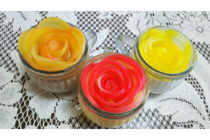 3種の薔薇プリン