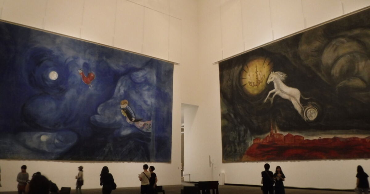 青森県立美術館にてシャガールのとんでもなくでかい絵と、宗像志功や 